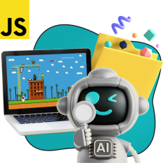 Язык программирования JavaScript + AI. Проектное обучение + геймификация + AI-помощники - КИБЕРшкола программирования для детей, компьютерные курсы для школьников, начинающих и подростков - KIBERone г. Одинцово